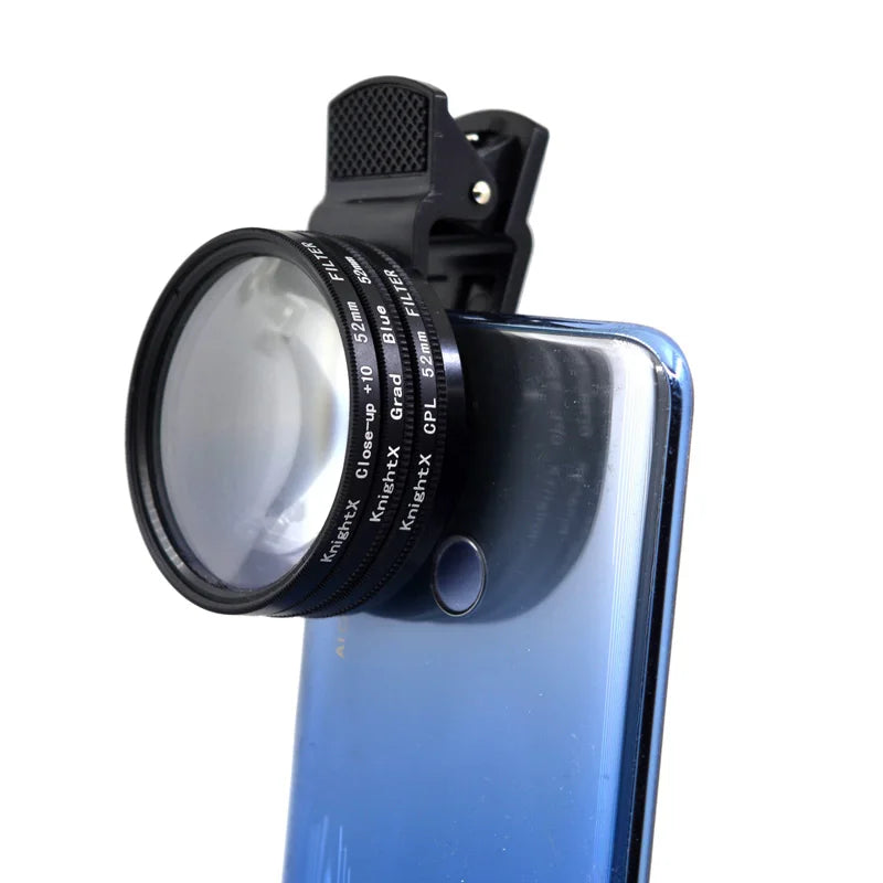 KnightX Filtros y Lentes 52mm para Teléfono Cámara Profesional
