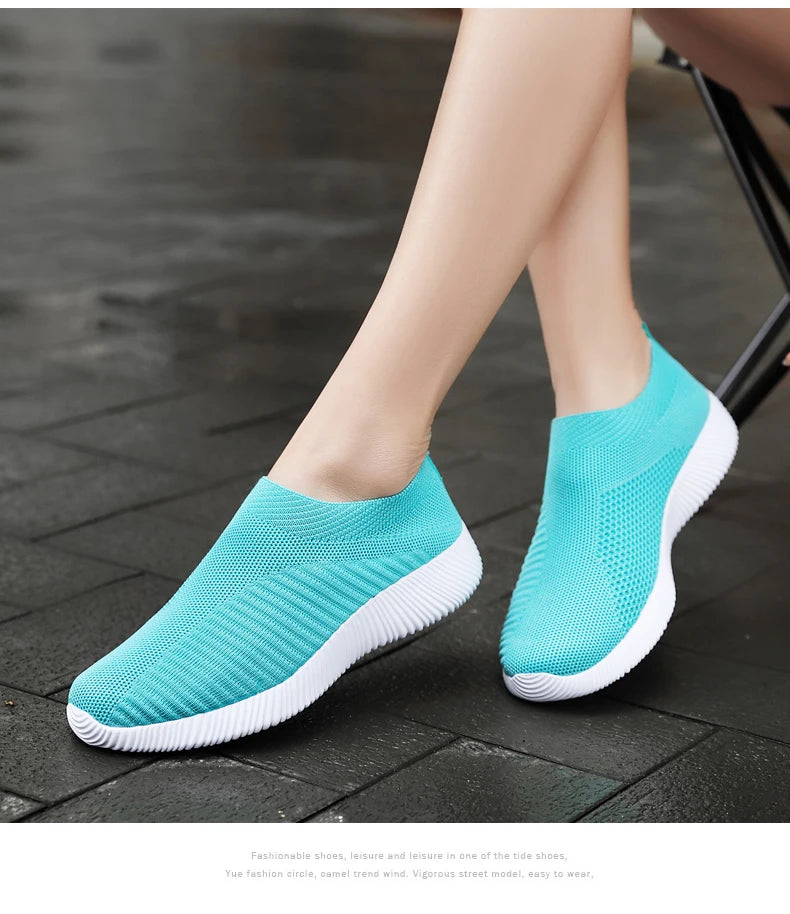 Zapatos vulcanizados para mujer, zapatillas de deporte de alta calidad para mujer, zapatos planos sin cordones, mocasines para mujer de talla grande 42, zapatos planos para caminar