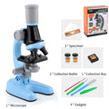 Kit Microscopio Educativo para Niños LED 100X 400X 1200X