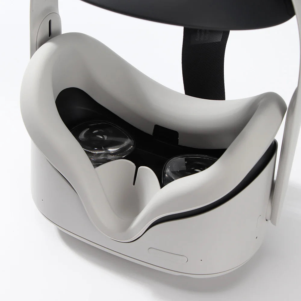 Cubierta de máscara de silicona VR, almohadilla facial, almohadilla protectora para ojos para Oculus Quest 2, accesorios para dispositivos VR