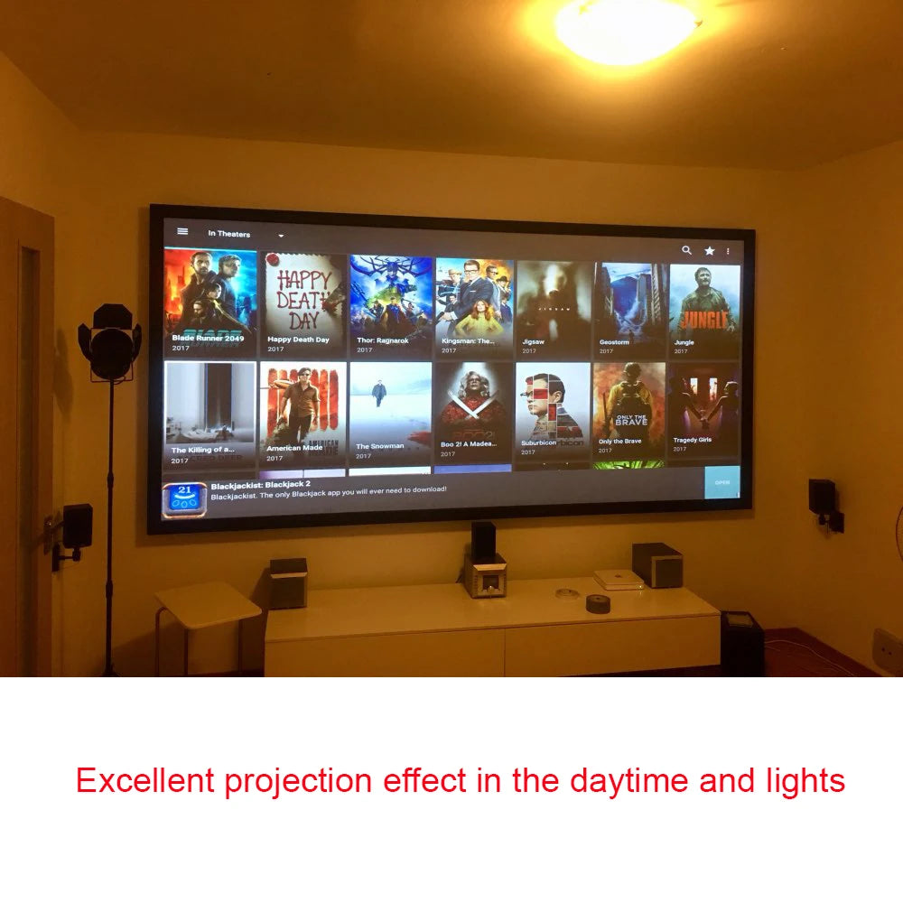 Pantalla de proyector Salange, pantalla de proyección de tela reflectante de 60 100 120 pulgadas para proyector YG300 XGIMI DLP LED Home Theater