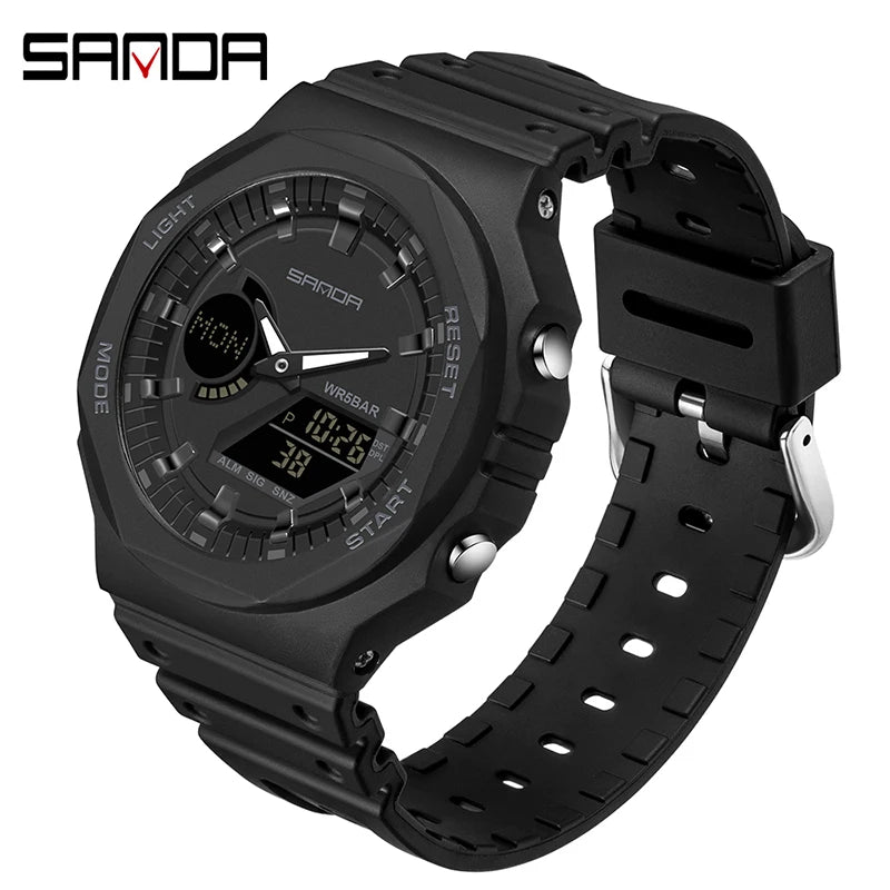 Reloj Digital LED Militar SANDA Estilo G para Hombre Resistente 50M