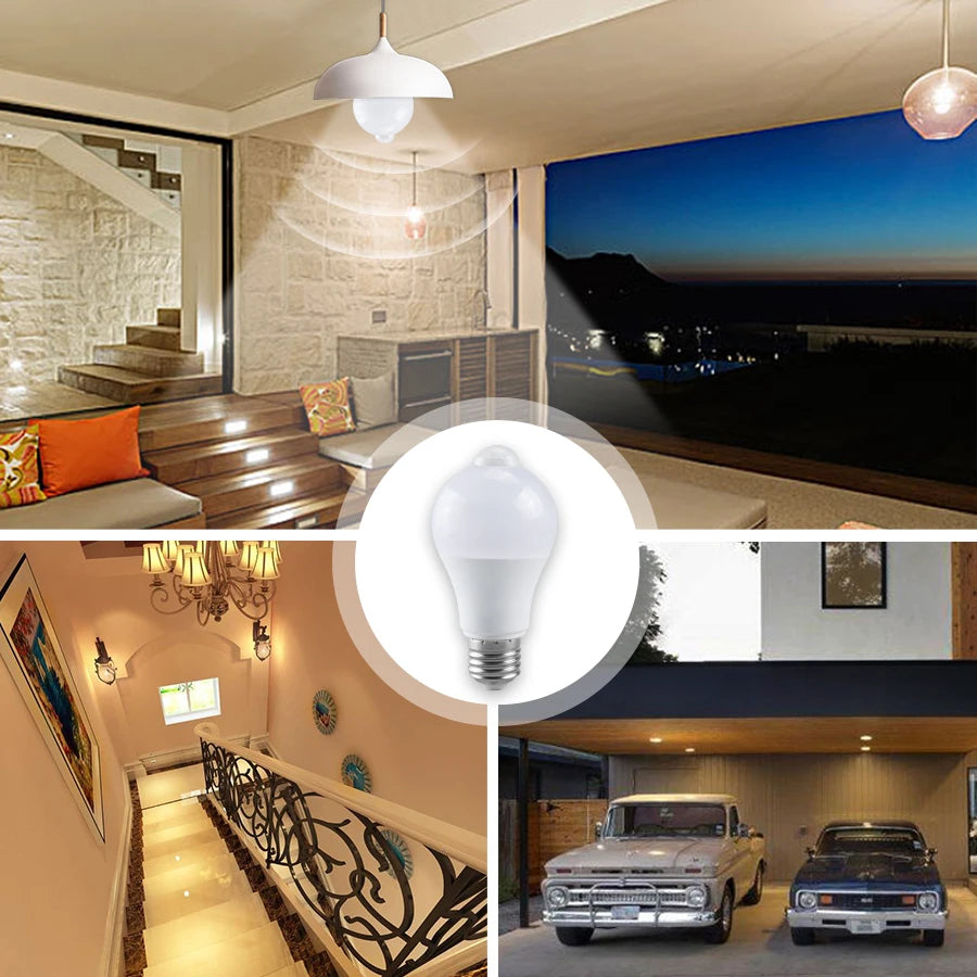 Bombilla LED con Sensor de Movimiento PIR para el Hogar