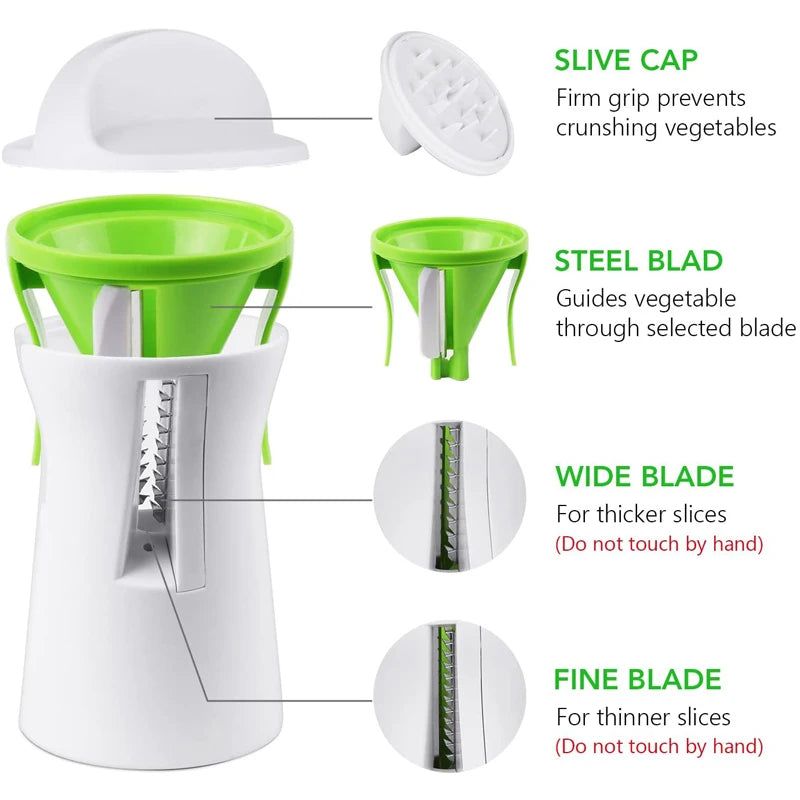 LMETJMA-Rebanador de verduras en espiral de alta resistencia, cortador en espiral de verduras, máquina para hacer espaguetis, Pasta, fideos, KC0335