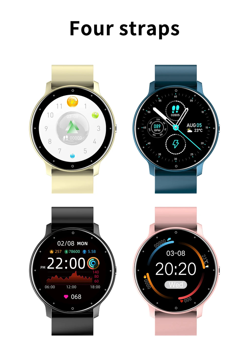 Reloj Inteligente Deportivo Impermeable con Monitor de Ritmo Cardíaco