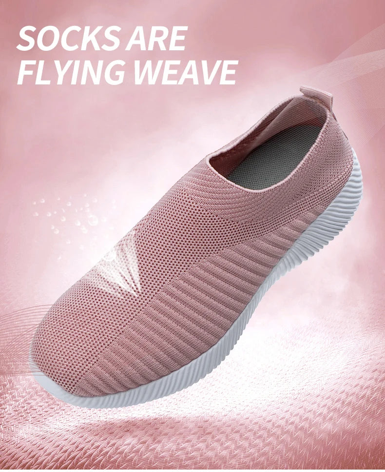 Zapatos vulcanizados para mujer, zapatillas de deporte de alta calidad para mujer, zapatos planos sin cordones, mocasines para mujer de talla grande 42, zapatos planos para caminar