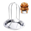 LMETJMA-estante para asar pollo con cuenco, lata de cerveza de acero al carbono, asador de pollo y pavo, parrilla para barbacoa, bandeja de soporte KC0229