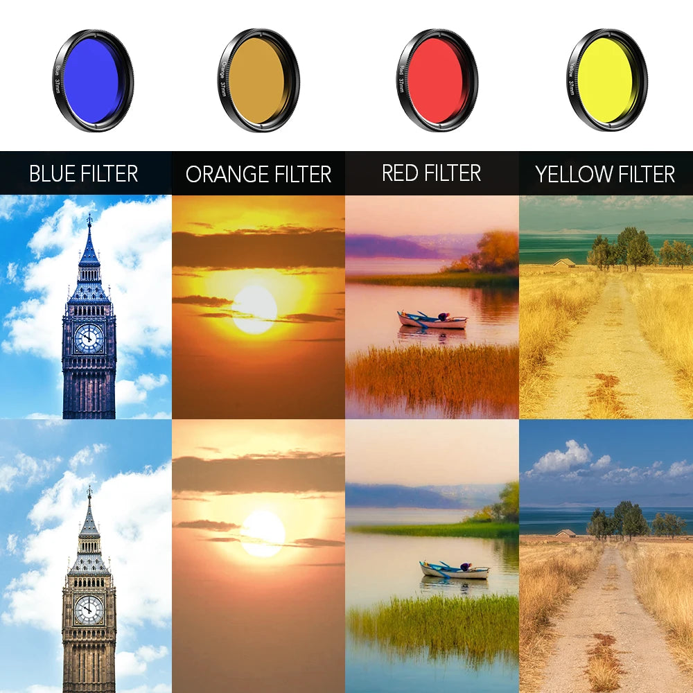 Kit 7 Lentes para Teléfono APEXEL con Filtros UV y CPL