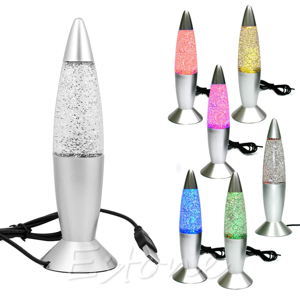Lámpara de Lava cambiante MultiColor USB, luz LED brillante para decoración de fiesta