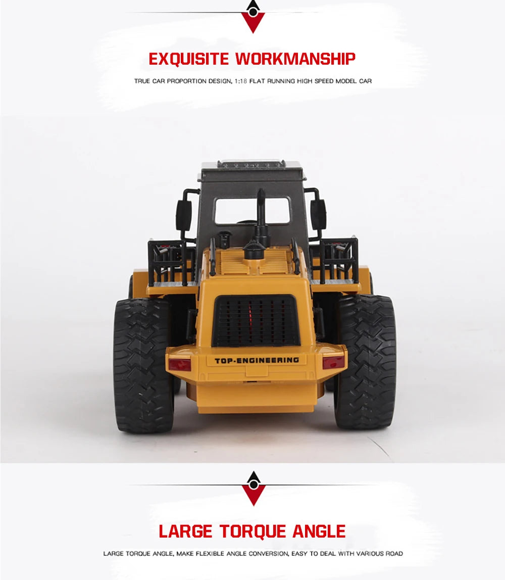 Tractor RC 1:18 con Pala Huina Juguete de Control Remoto
