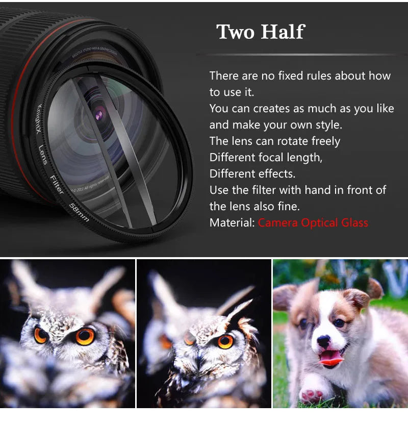 Kit de Lentes y Filtros para Smartphone KnightX 58mm