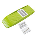 Rebanador de mandolina LMETJMA, rebanador de verduras de acero inoxidable con 3 cuchillas, cortador de juliana para patatas y zanahorias KC0083