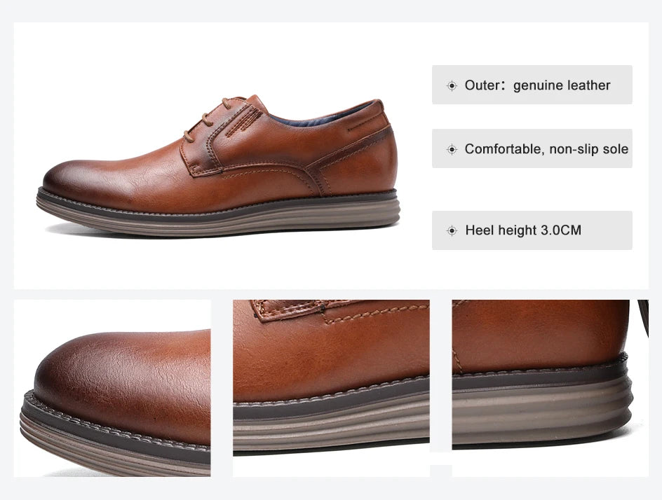 BHKH zapatillas de deporte masculinas Otoño/Invierno traf zapatos casuales de cuero para hombres trabajo de negocios Oficina zapatos de vestir con cordones para hombres talla 47