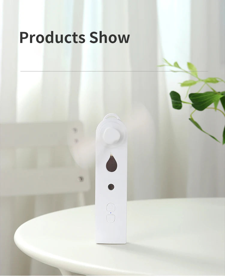 Mini Ventilador de Mano con Mister USB Plegable