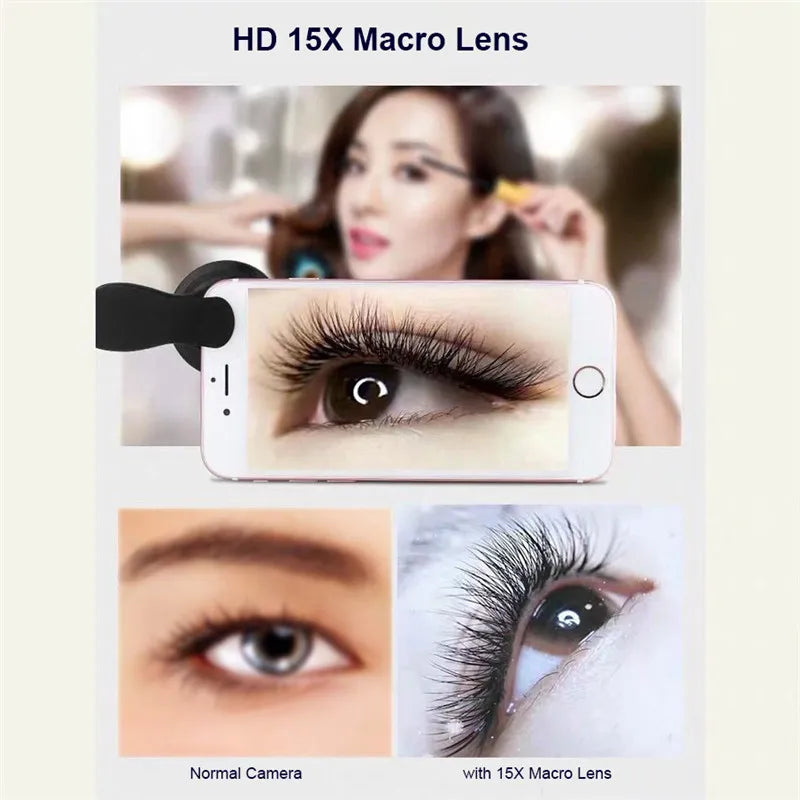 Kit de Lentes Macro 15X y 30X 4K HD para Smartphone