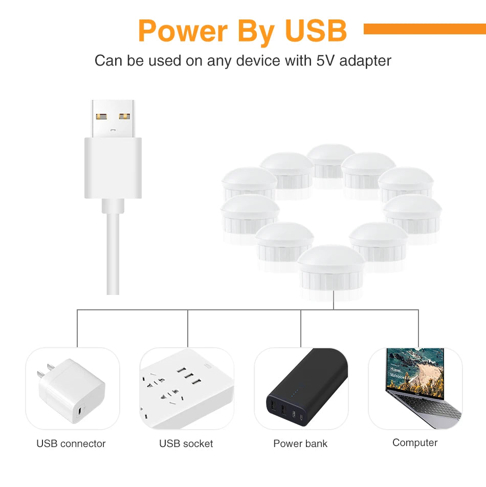 Bombillas LED para Espejo de Maquillaje con USB