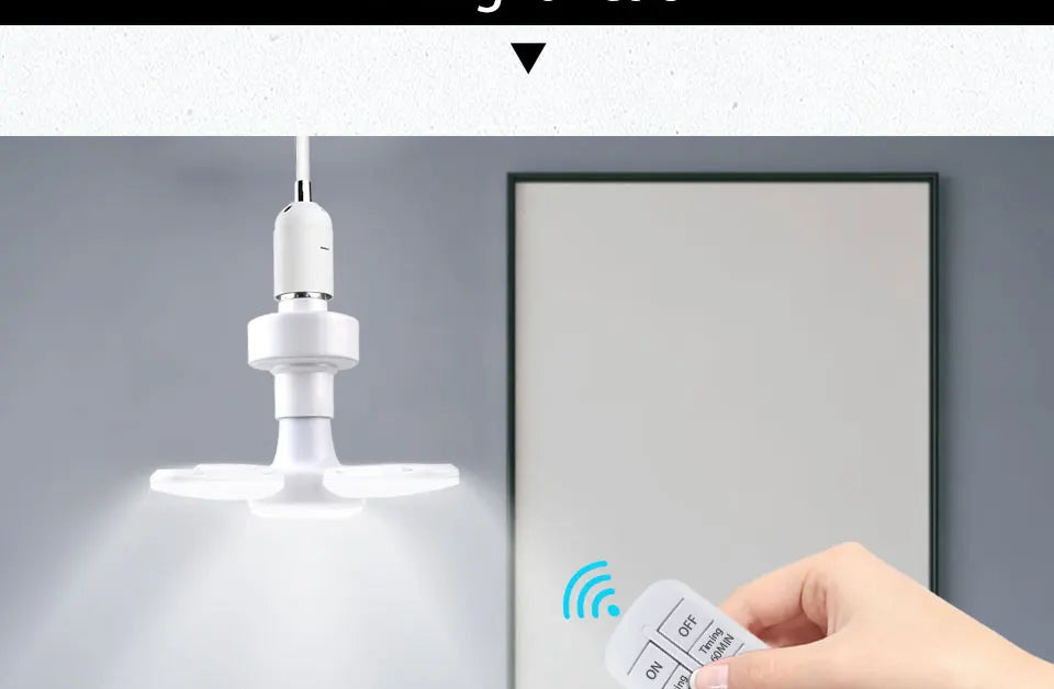 Bombilla LED E27 Plegable para Techo con Control Remoto