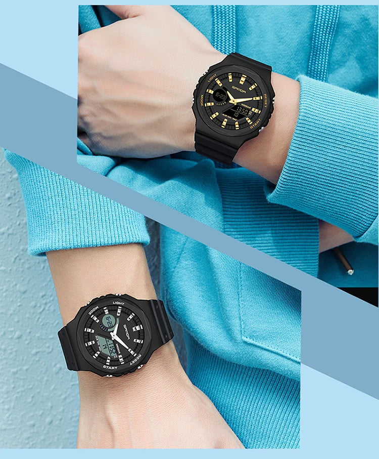Reloj Digital LED Militar SANDA Estilo G para Hombre Resistente 50M