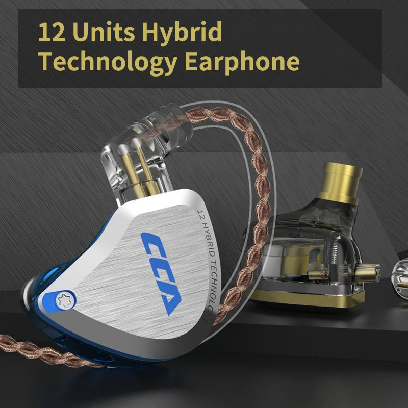CCA C12 Auriculares Híbridos HiFi Monitor DJ