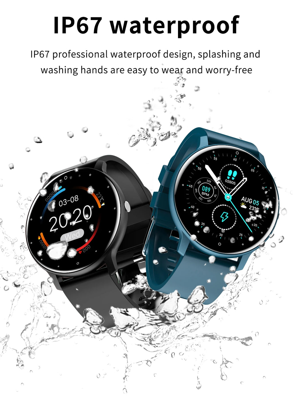 Reloj Inteligente Deportivo Impermeable con Monitor de Ritmo Cardíaco