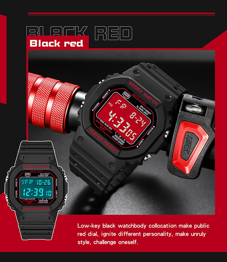 Reloj Digital SANDA 2107 Militar para Hombre, Estilo G Sport LED