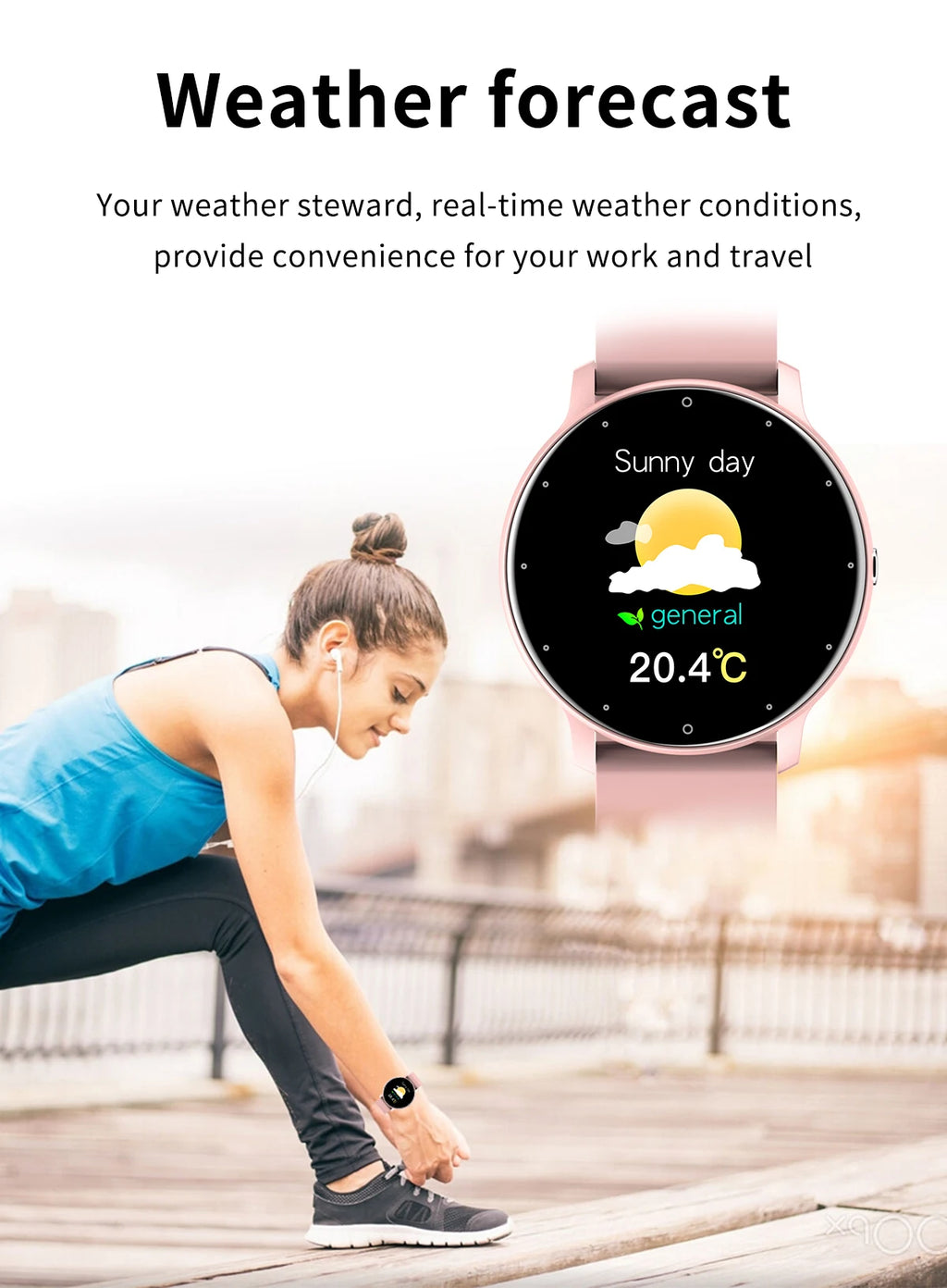 Reloj Inteligente Deportivo Impermeable con Monitor de Ritmo Cardíaco