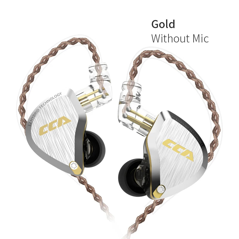 CCA C12 Auriculares Híbridos HiFi Monitor DJ