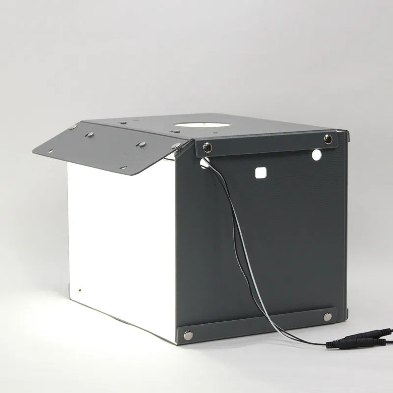 SANOTO 2 luz Led plegable foto caja de luz sala de fotografía estudio fotográfico Softbox fotografía mini estudio kit de disparo de mesa