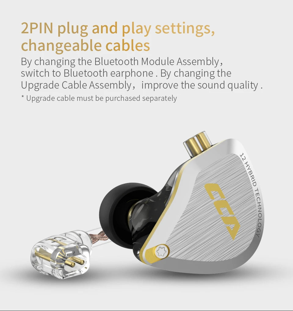 CCA C12 Auriculares Híbridos 12 Controladores