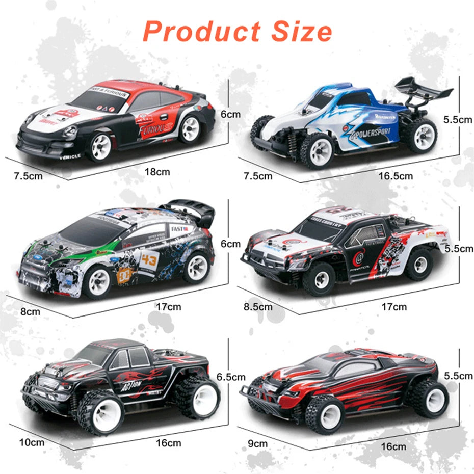 Wltoys-Coche de Control remoto para niños, auto de carreras a Control remoto de 30 KM/H, 1:28 RTR, 2,4G, 4WD, 4 canales, K969/K989