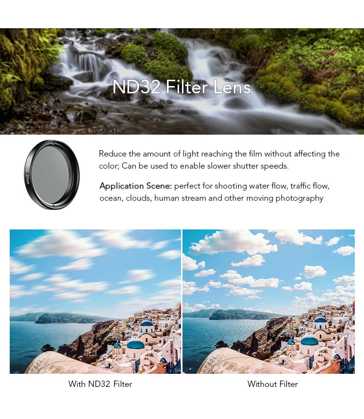 Kit 7 Lentes para Teléfono APEXEL con Filtros UV y CPL