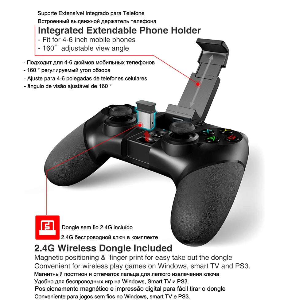 Mando de Control PUBG Bluetooth USB para iPhone Android PC PS4 PS3 Playstation PS 4 3 Nintendo Switch controlador almohadilla de juego móvil