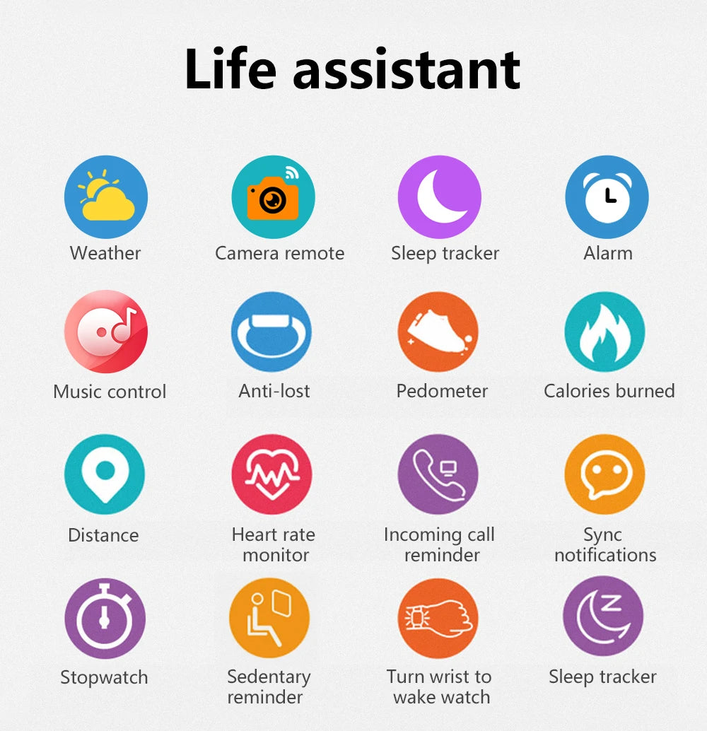 Reloj Inteligente Multifuncional con Bluetooth, Música, Fitness y Monitor de Sueño