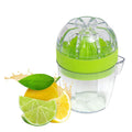 Exprimidor de limón LMETJMA con tapa, exprimidor de limón Manual de plástico, taza de prensa de naranja, exprimidor de cítricos con boquilla para verter, herramientas para frutas KC0130
