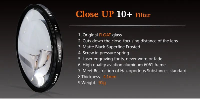 KnightX Filtros y Lentes 52mm para Teléfono Cámara Profesional