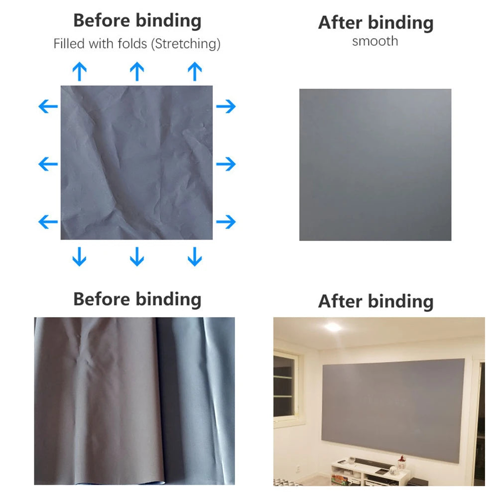 Pantalla de proyector Salange, pantalla de proyección de tela reflectante de 60 100 120 pulgadas para proyector YG300 XGIMI DLP LED Home Theater