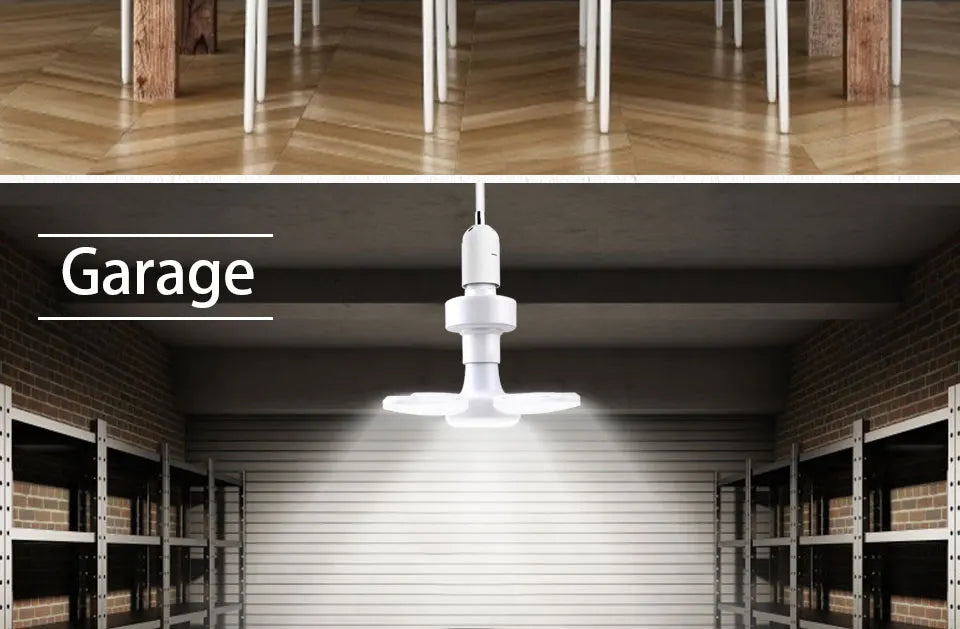 Bombilla LED E27 Plegable para Techo con Control Remoto
