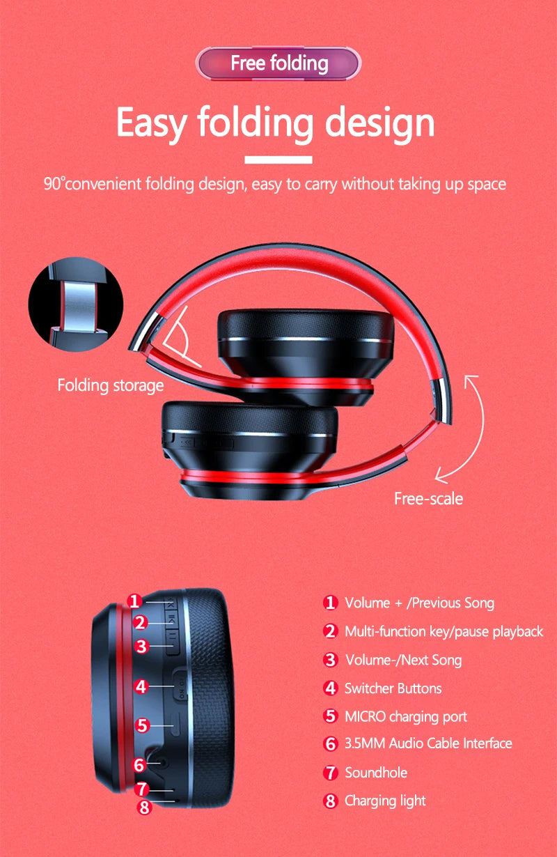 Lenovo HD200 Auriculares Bluetooth Plegables PC