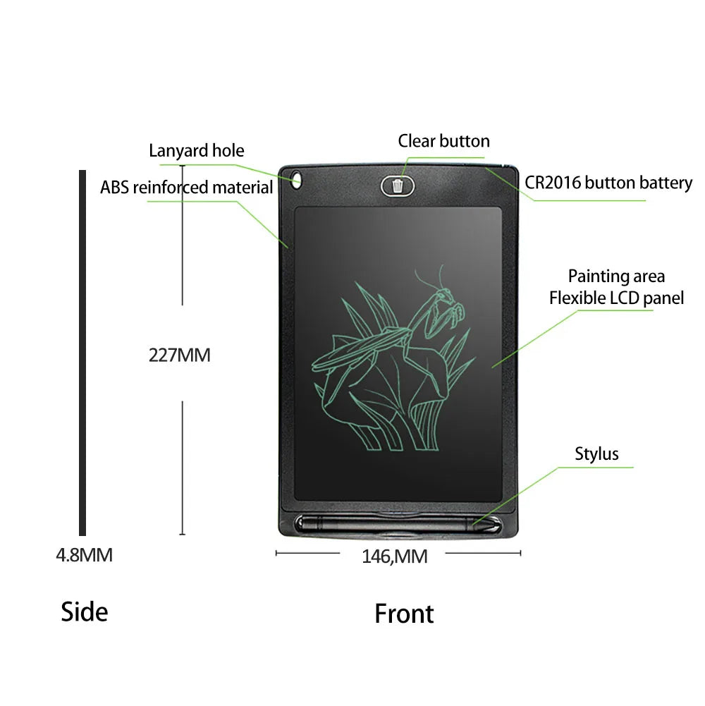 Tablero de Dibujo Electrónico LCD 8.5 / 12 Pulgadas para Niños