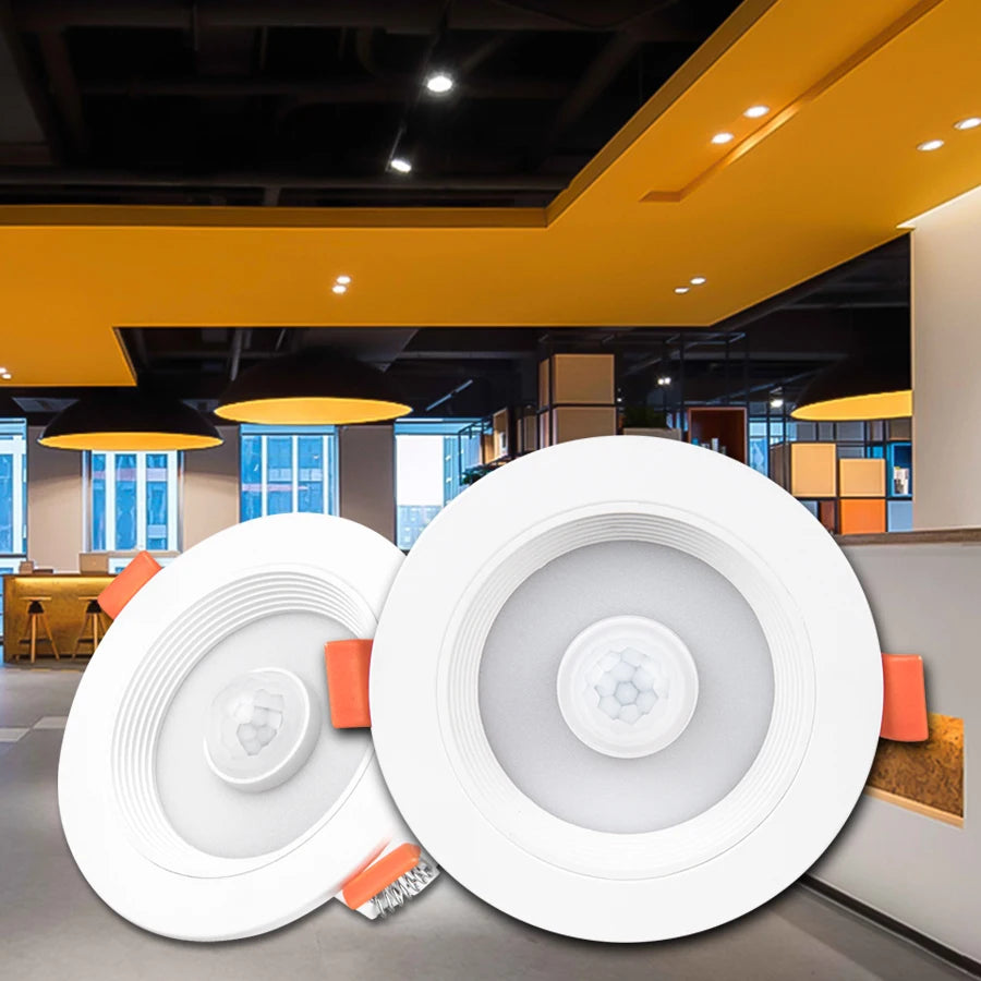 Foco LED Empotrable con Sensor de Movimiento PIR