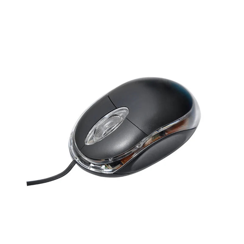 Mini ratón óptico con cable USB LED ratón de diseño ergonómico para PC/portátil/portátil