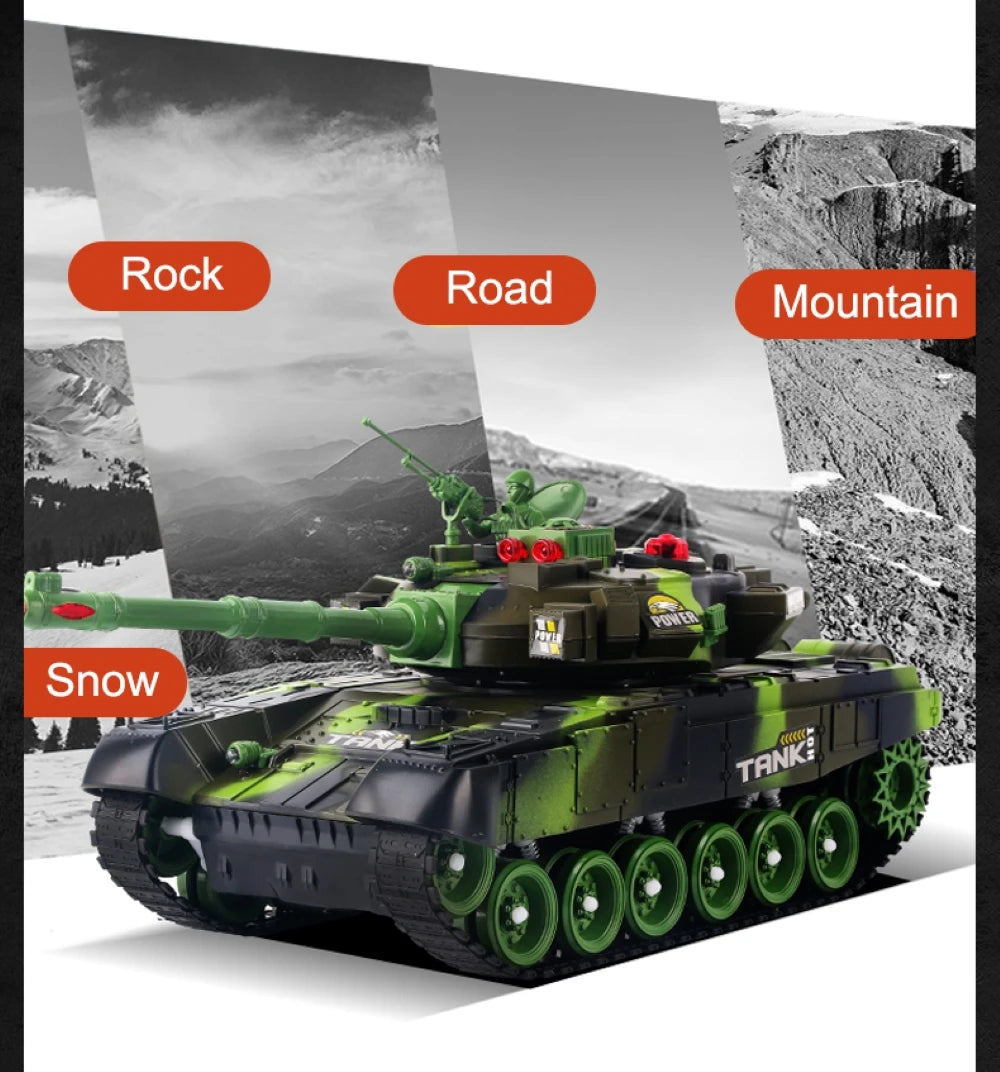 Tanque RC Grande 44cm Control Remoto Simulación Militar