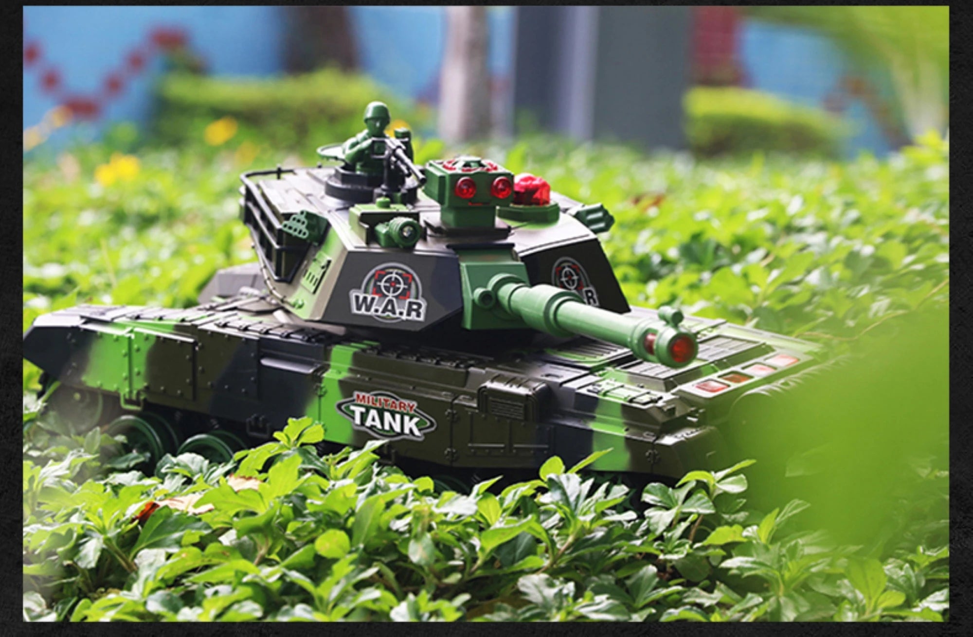 Tanque RC Grande 44cm Control Remoto Simulación Militar