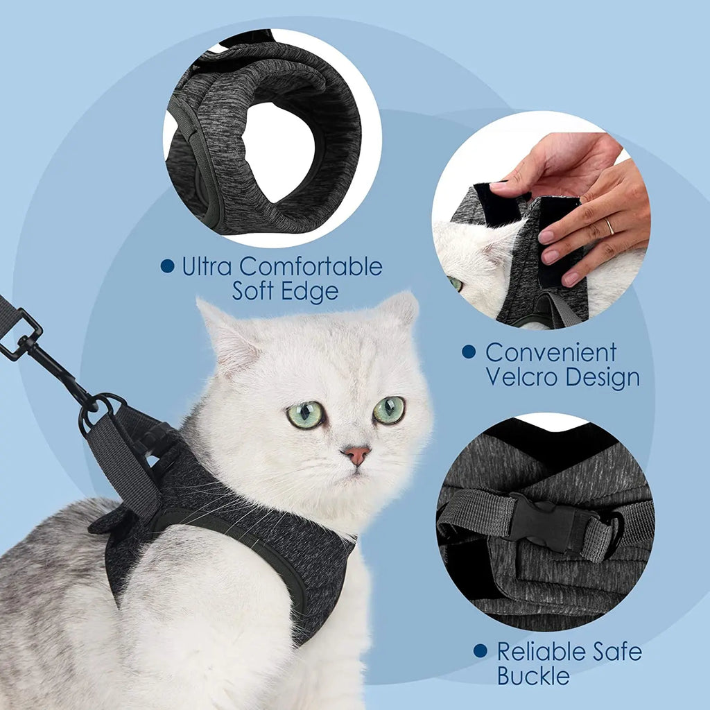 Arnés Anti-Escape para Gatos con Correa | Chaleco Ajustable