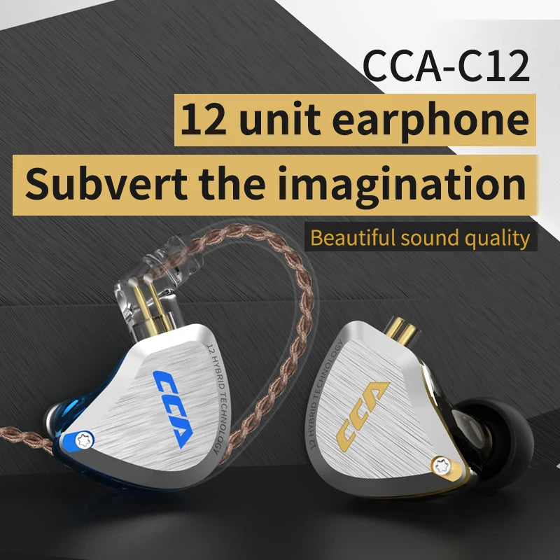 CCA C12 Auriculares Híbridos HiFi Monitor DJ