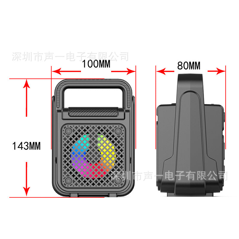 Altavoz Karaoke Bluetooth 8W con Micrófonos Inalámbricos y LED RGB