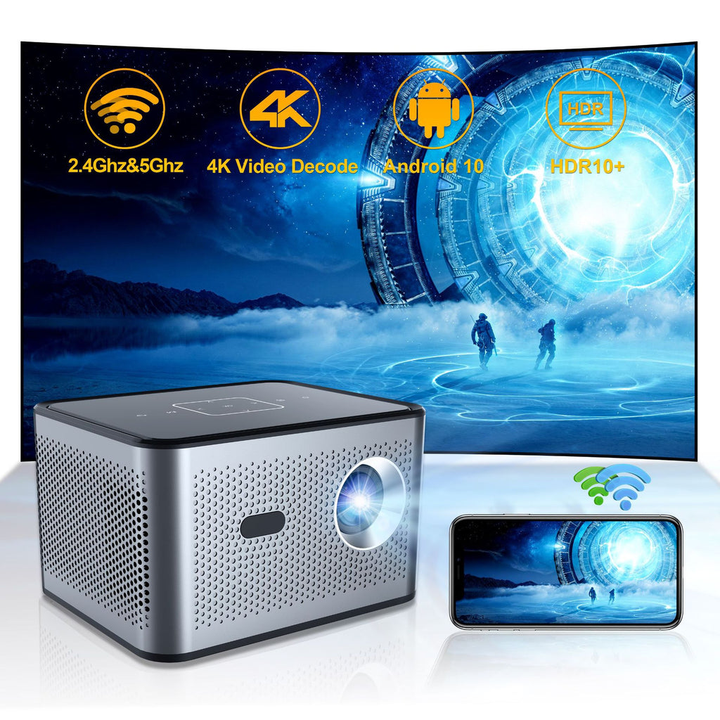 Proyector inteligente Xnano X3Pro nativo 720P Android 11 190ANS 4K decodifica doble WiFi BT5.0 cine portátil en casa