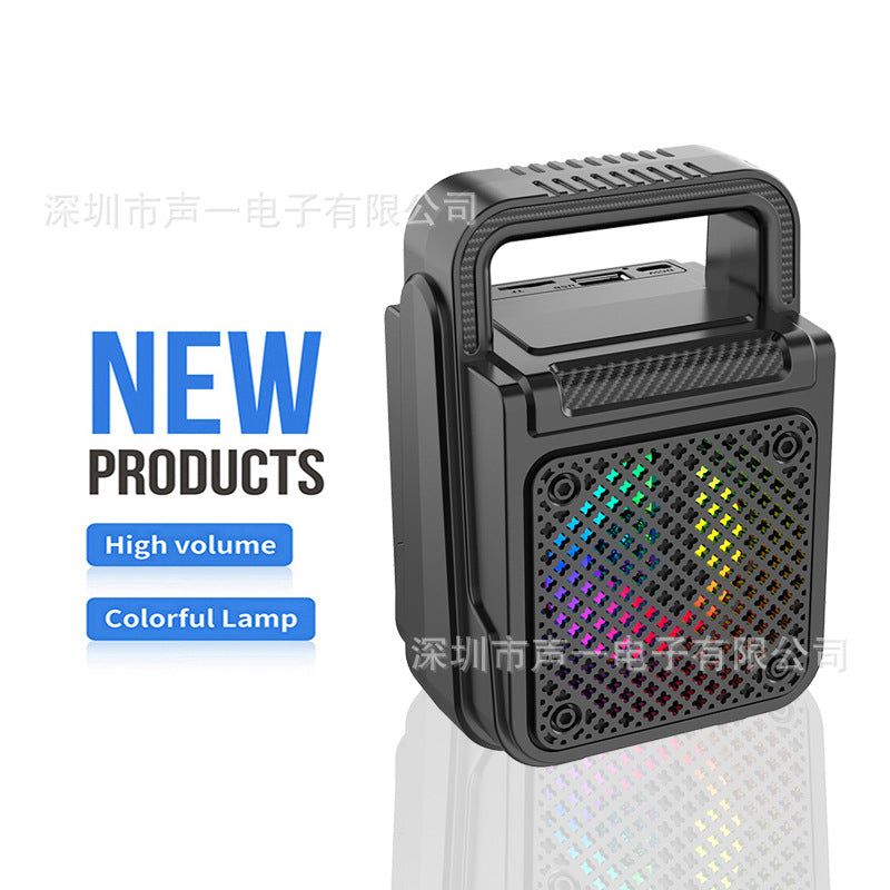 Altavoz Karaoke Bluetooth 8W con Micrófonos Inalámbricos y LED RGB