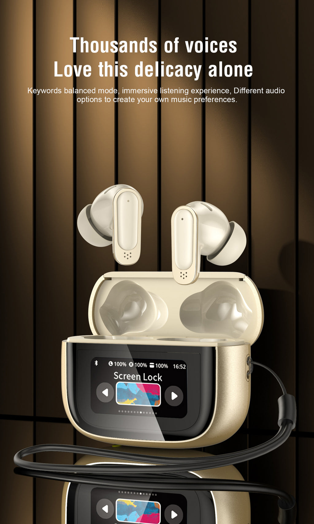 BOSECXT Ultra V11 Audífonos ANC Pantalla Táctil