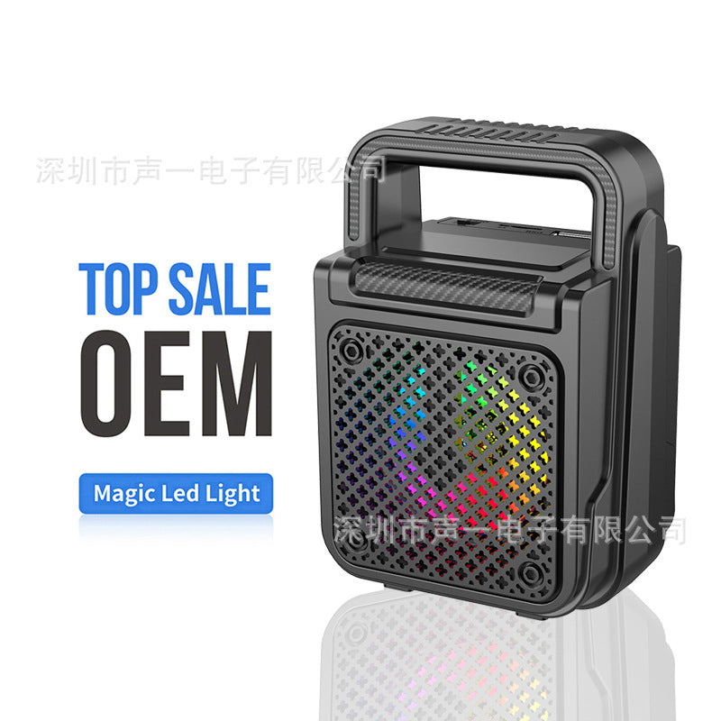 Altavoz Karaoke Bluetooth 8W con Micrófonos Inalámbricos y LED RGB